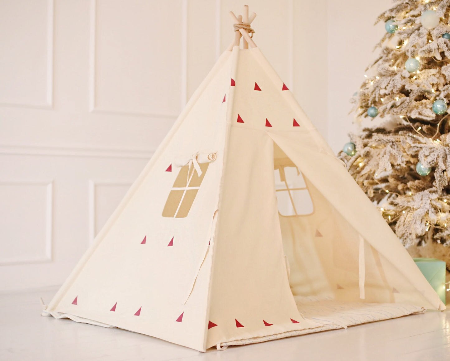 DEEP ROSE small triangles Tipi, Tipi tent, tipi, kids tipi, tipi kids, tent, play tent, play house, kids teepee, canvas tipi Christmas gift