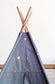 Golden space teepee, 5 poles  blue teepee , stars teepee tent, teepee with mat - Christmas gift