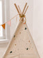Solar System teepee tent, teepee 4 poles, play tent with two tassels - 1st birthday