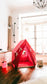Red play house , teepee for kids, teepee tent - first birthday gift
