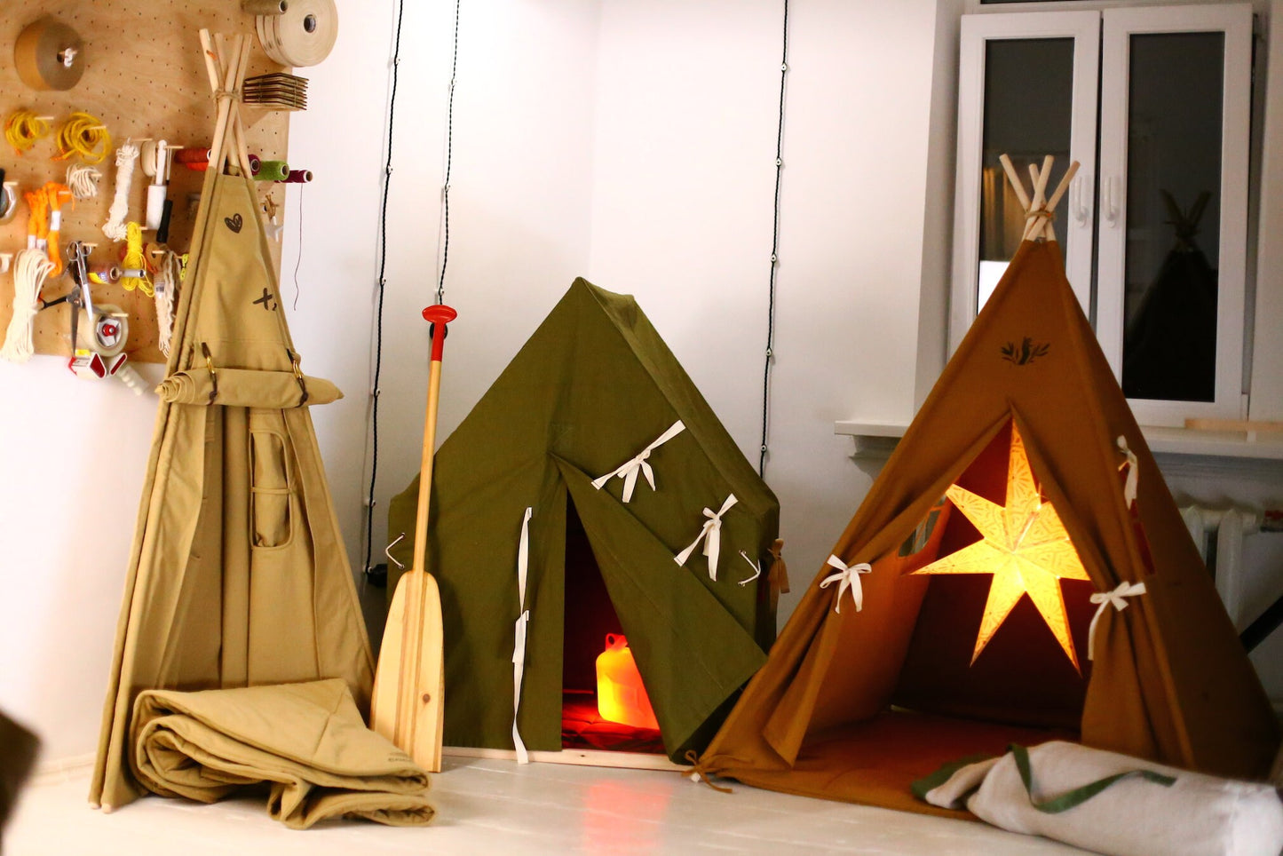 Tent House For Kids / Cabin Playhouse / Kids Cottage Playhouse / Scout Tent / Boys Teepee / Army Tent House For Kids - first birthday