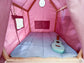 Lilac playhouse for girl, play house for kids with  soft blue  mat - first birthday