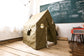 Khaki play house with beige mat, teepee tent, play teepee for kids - Christmas gift