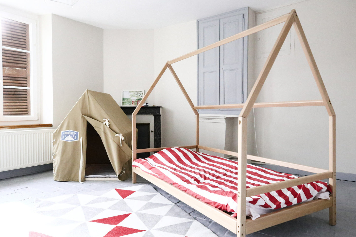 CANOPY Bed Montessori Bed Canopy Toddler Bed Frame Bed With Canopy Twin Kids Bed With Tent Children Bed Wood Bed Frame Wood House Bed Kids