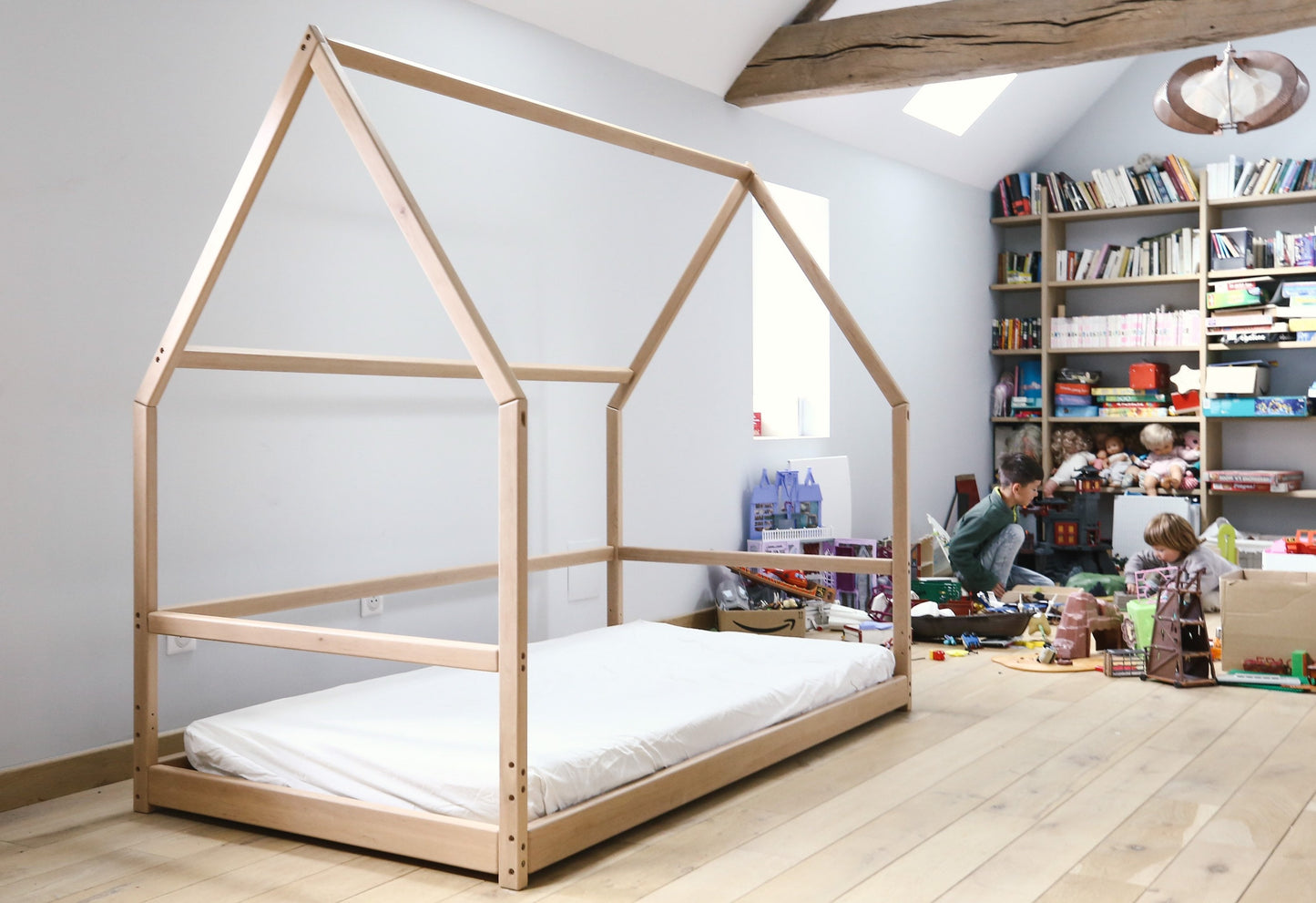 Montessori Floor Bed |Alder Tree Toddler Bed Frame | Cute Bedroom Furniture | Gift For Kids Room Decor