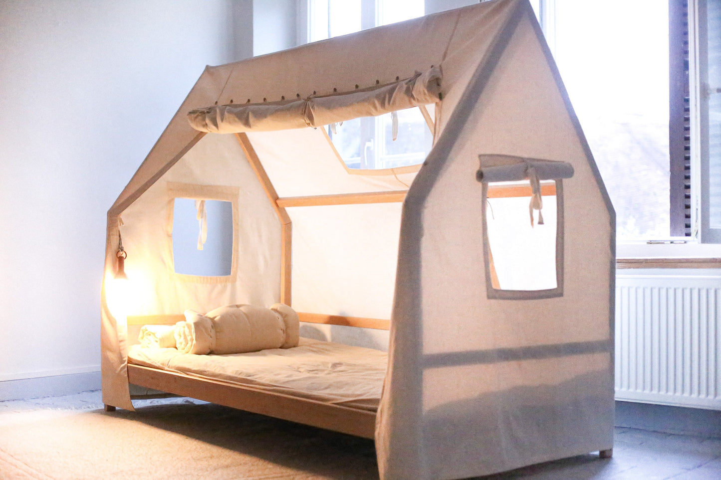 Montessori Floor Bed |Alder Tree Toddler Bed Frame | Cute Bedroom Furniture | Gift For Kids Room Decor