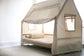 Montessori Floor Bed | Alder Wood Bed Frame | Cozy Bedroom Furniture | Gift for Children's Room Decor | Canopy Bed |
