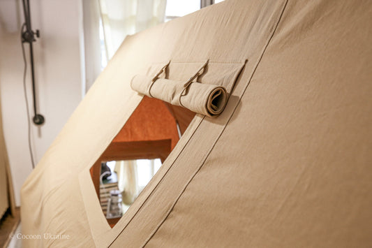 Montessori Bed Beige canopy
