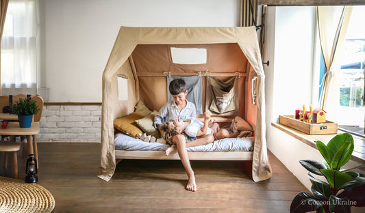 Montessori Wooden Crib canopy bed