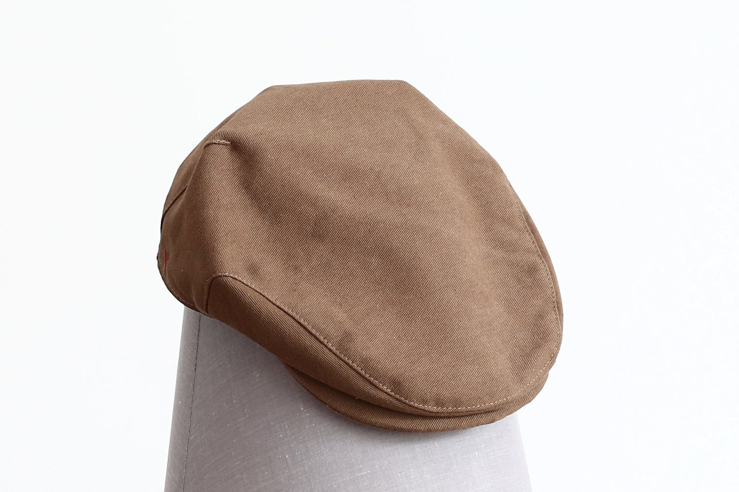 Brown cotton flat cap