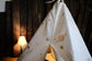 Kids Pup Teepee Tent - 5 sides teepee, Red rocket, gold stars, blue color mat